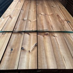 Ca. 84x Grenen Channelsiding Bruin Geïmpregneerd, 18x140mm, lengte 510